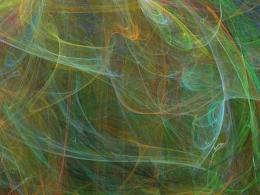 Siyah Renk Üzerine Bir Dijital Fraktal Resmi