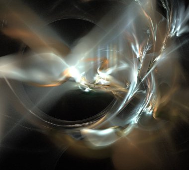 Siyah Renk Üzerine Bir Dijital Fraktal Resmi