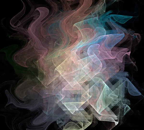 Afbeelding Van Een Digitale Fractal Zwarte Kleur — Stockfoto
