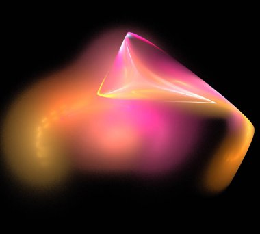 Siyah Renk Üzerine Bir Dijital Fraktal Resmi