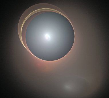 Siyah Renk Üzerine Bir Dijital Fraktal Resmi