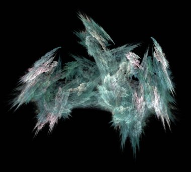 Siyah Renk Üzerine Bir Dijital Fraktal Resmi