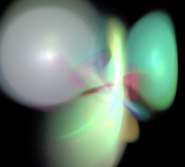 Siyah Renk Üzerine Bir Dijital Fraktal Resmi