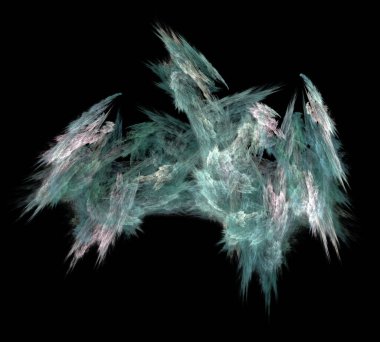 Siyah Renk Üzerine Bir Dijital Fraktal Resmi