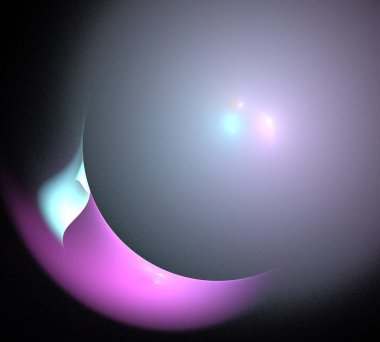 Siyah Renk Üzerine Bir Dijital Fraktal Resmi