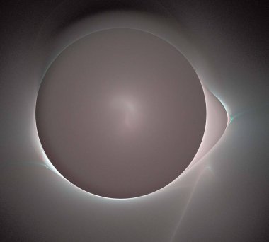 Siyah Renk Üzerine Bir Dijital Fraktal Resmi