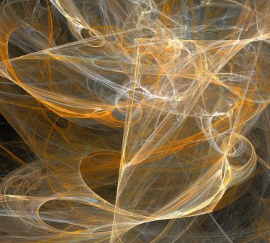 Siyah Renk Üzerine Bir Dijital Fraktal Resmi