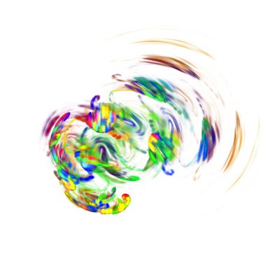 Beyaz arkaplanda dijital fraktal