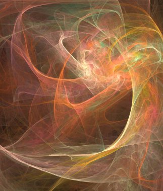 Siyah arkaplanda dijital fraktal