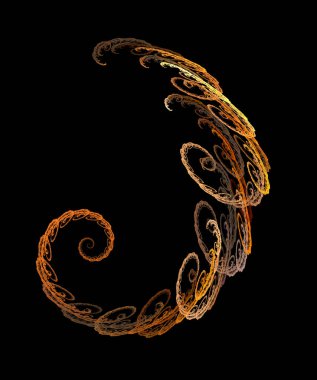 Siyah arkaplanda dijital fraktal