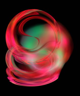 Siyah arkaplanda dijital fraktal