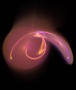 Siyah arkaplanda dijital fraktal