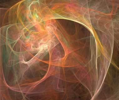 Siyah arkaplanda dijital fraktal