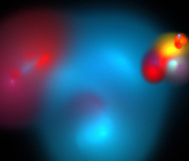 Siyah arkaplanda dijital fraktal