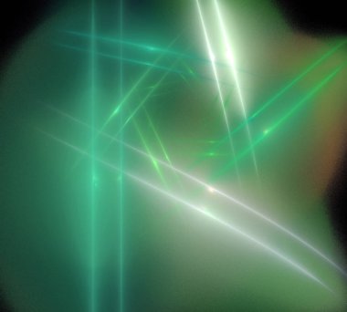 Siyah Renk Üzerine Bir Dijital Fraktal Resmi