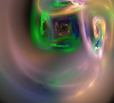 Siyah Renk Üzerine Bir Dijital Fraktal Resmi