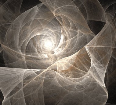 Siyah Renk Üzerine Bir Dijital Fraktal Resmi