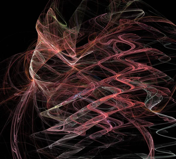 Siyah Renk Üzerine Bir Dijital Fraktal Resmi