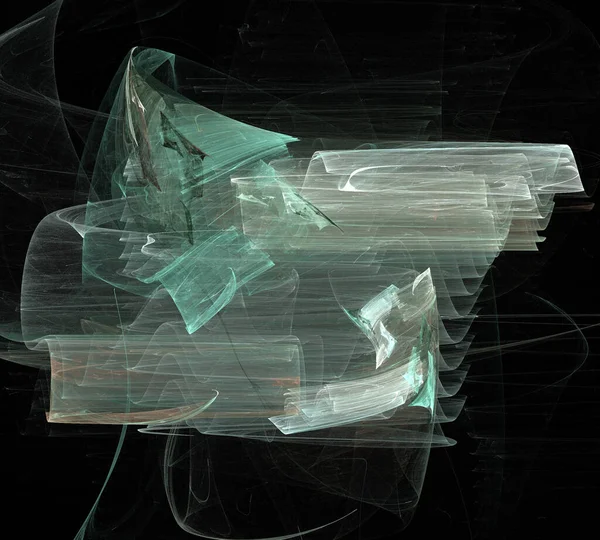 Siyah Renk Üzerine Bir Dijital Fraktal Resmi