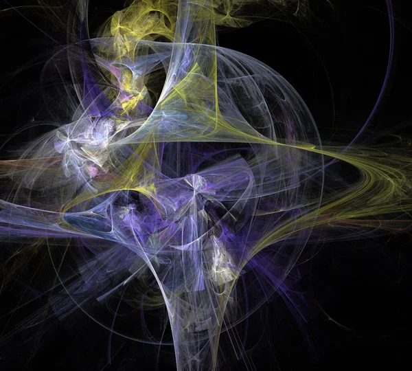 Siyah Renk Üzerine Bir Dijital Fraktal Resmi