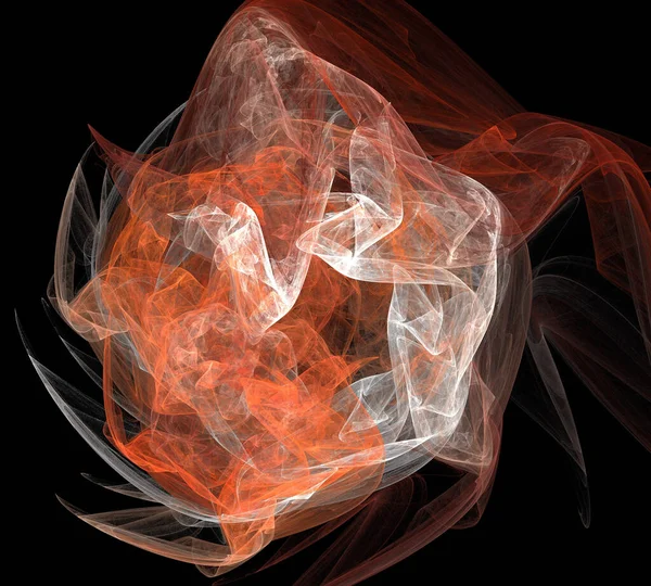 Siyah Renk Üzerine Bir Dijital Fraktal Resmi