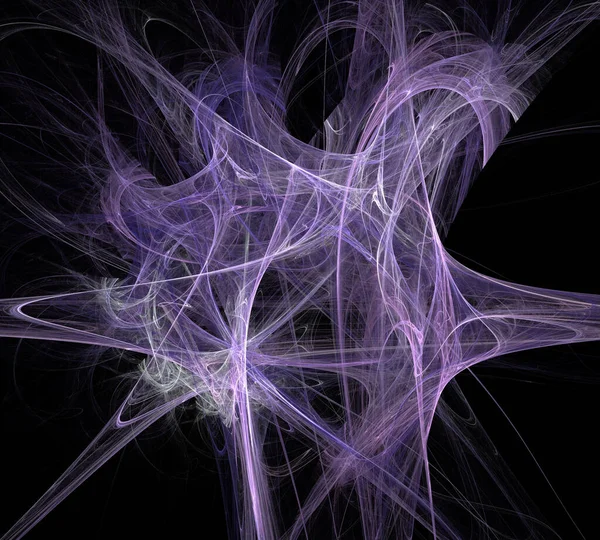 Siyah Renk Üzerine Bir Dijital Fraktal Resmi