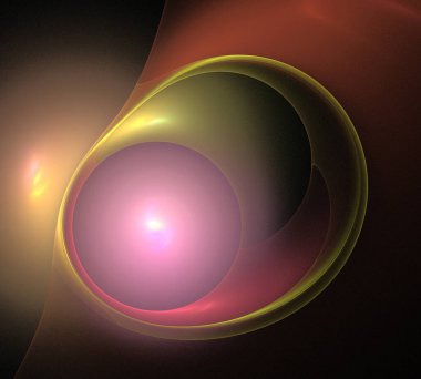 Siyah Renk Üzerine Bir Dijital Fraktal Resmi