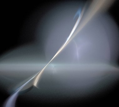 Siyah Renk Üzerine Bir Dijital Fraktal Resmi