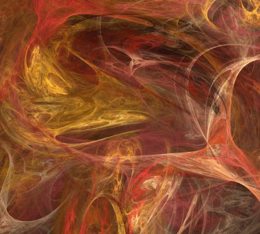 Siyah Renk Üzerine Bir Dijital Fraktal Resmi