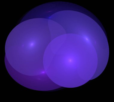 Siyah Renk Üzerine Bir Dijital Fraktal Resmi