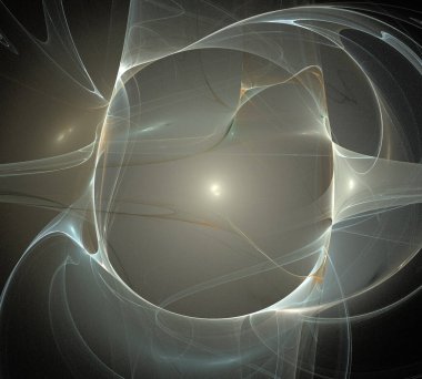 Siyah Renk Üzerine Bir Dijital Fraktal Resmi