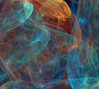 Siyah Renk Üzerine Bir Dijital Fraktal Resmi