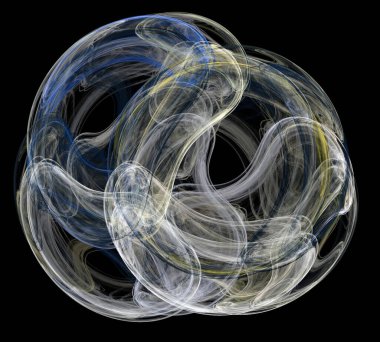 Siyah Renk Üzerine Bir Dijital Fraktal Resmi