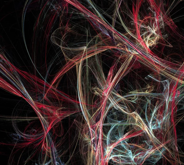 Siyah Renk Üzerine Bir Dijital Fraktal Resmi