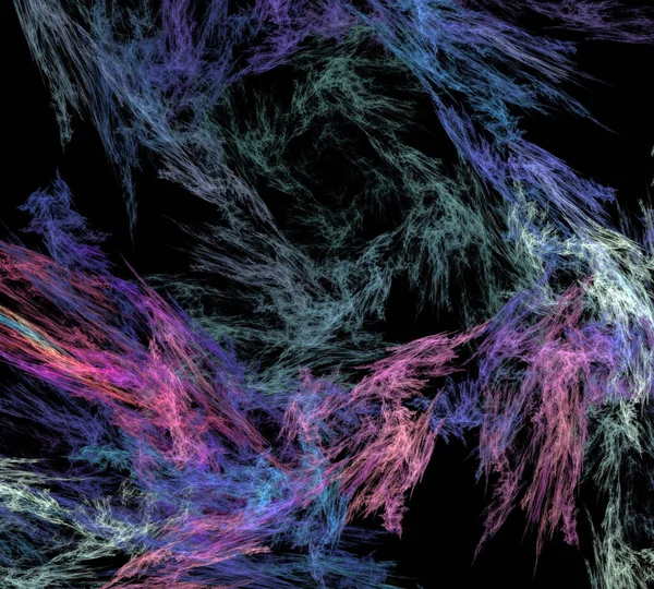 Siyah Renk Üzerine Bir Dijital Fraktal Resmi