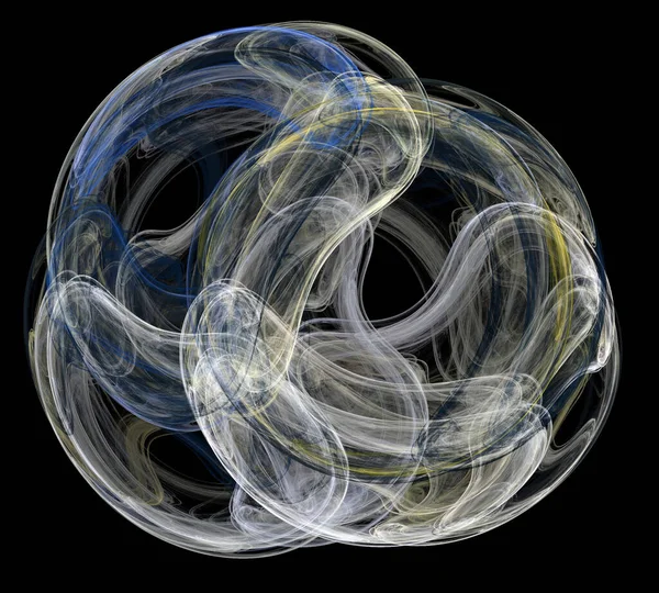 Siyah Renk Üzerine Bir Dijital Fraktal Resmi