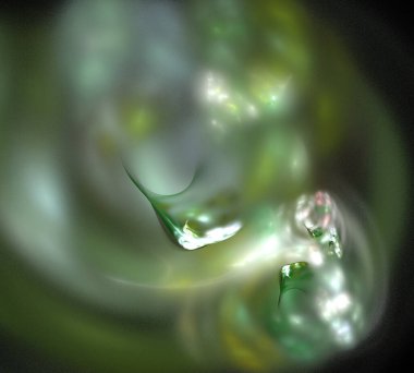 Siyah Renk Üzerine Bir Dijital Fraktal Resmi