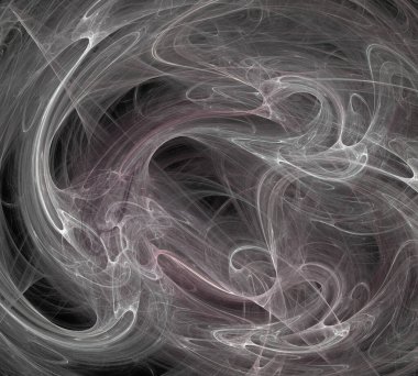 Siyah Renk Üzerine Bir Dijital Fraktal Resmi