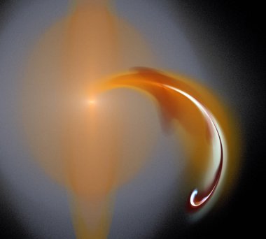 Siyah Renk Üzerine Bir Dijital Fraktal Resmi