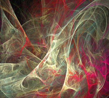 Siyah Renk Üzerine Bir Dijital Fraktal Resmi