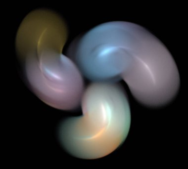 Siyah Renk Üzerine Bir Dijital Fraktal Resmi