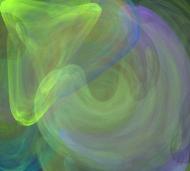 Siyah Renk Üzerine Bir Dijital Fraktal Resmi