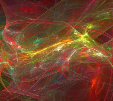 Siyah Renk Üzerine Bir Dijital Fraktal Resmi