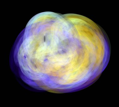 Siyah Renk Üzerine Bir Dijital Fraktal Resmi