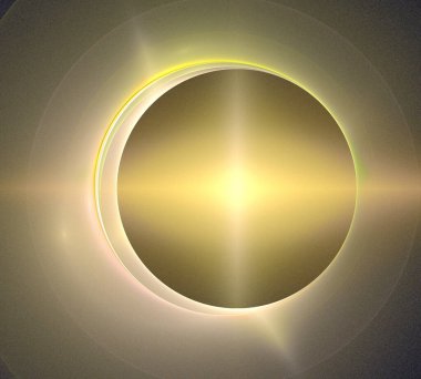 Siyah Renk Üzerine Bir Dijital Fraktal Resmi