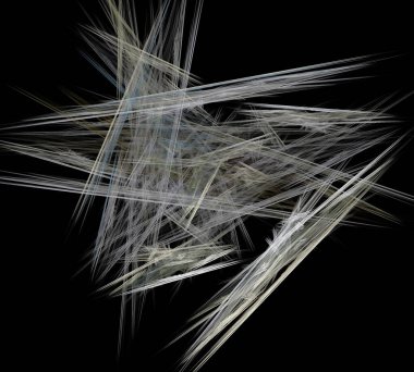 Siyah Renk Üzerine Bir Dijital Fraktal Resmi