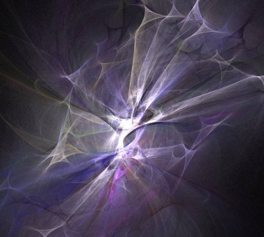 Siyah Renk Üzerine Bir Dijital Fraktal Resmi