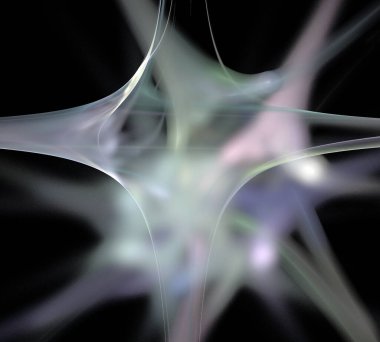 Siyah Renk Üzerine Bir Dijital Fraktal Resmi