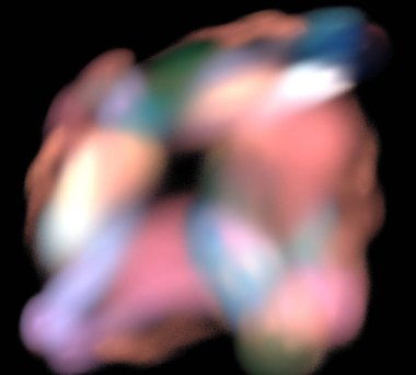 Siyah Renk Üzerine Bir Dijital Fraktal Resmi