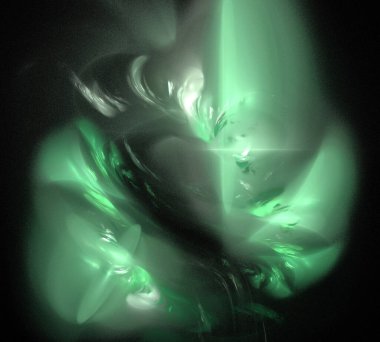 Siyah Renk Üzerine Bir Dijital Fraktal Resmi